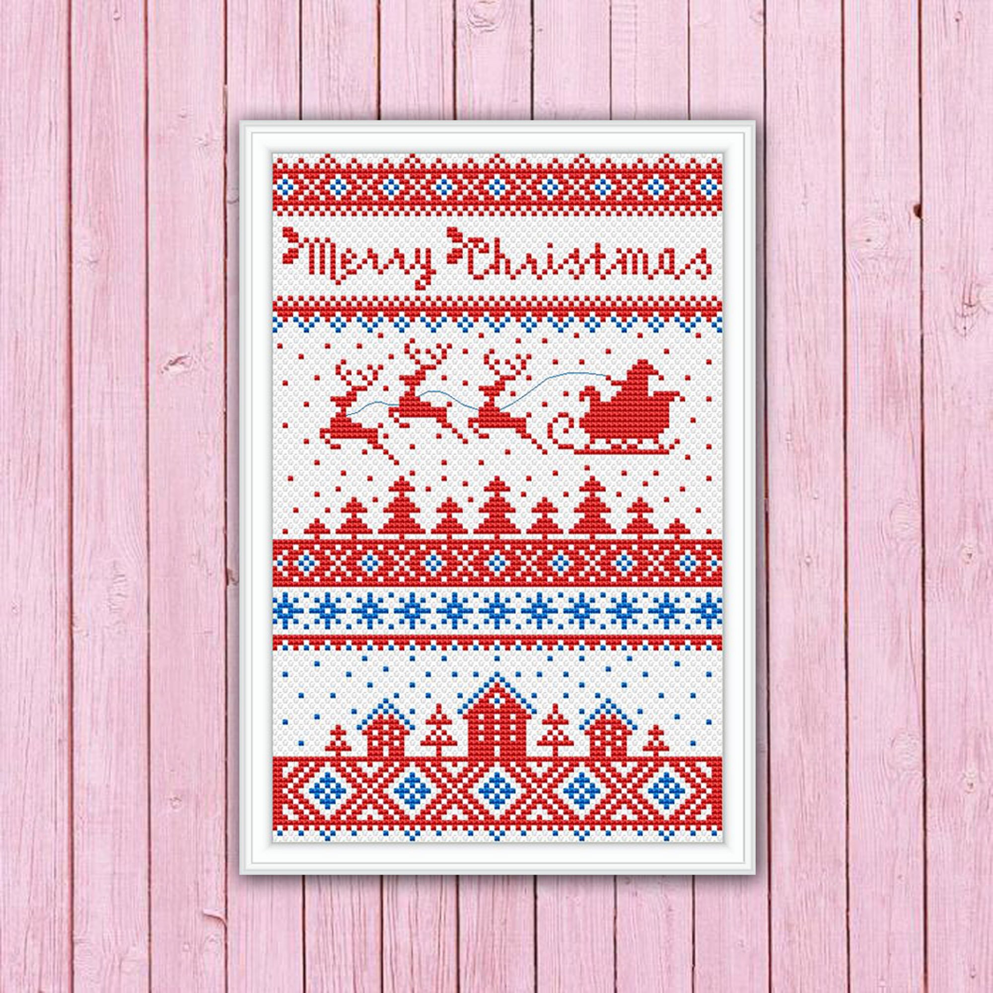 Christmas Sampler Cross Stitch Pattern PDF, Winter Holdiay Hand ...