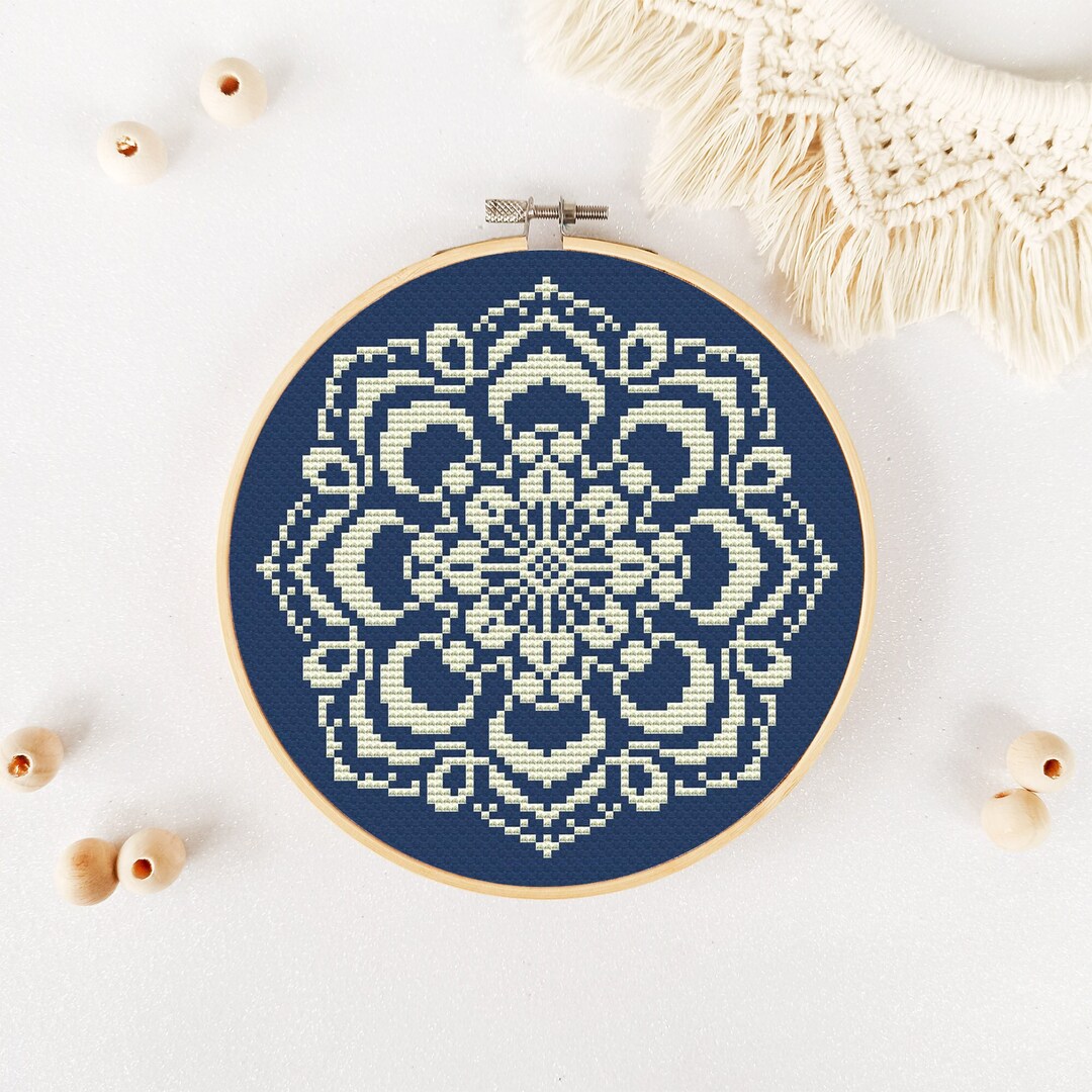 Mandala Cross Stitch Pattern PDF Geometric Xstitch Floral - Etsy