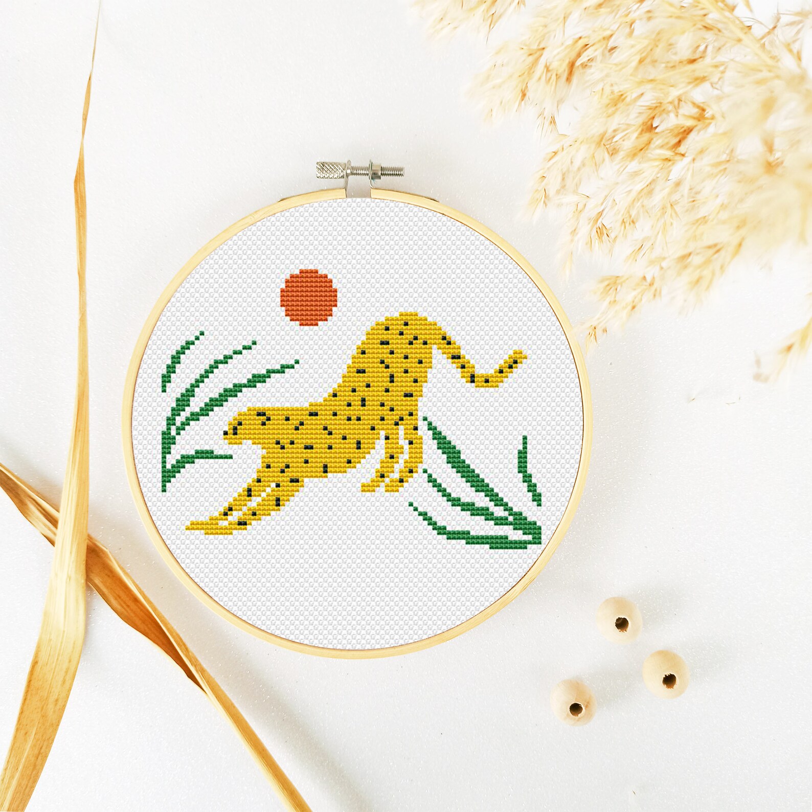 Cheetah Cross Stitch Pattern PDF, Boho Cross Stitch, Jungle Animal ...
