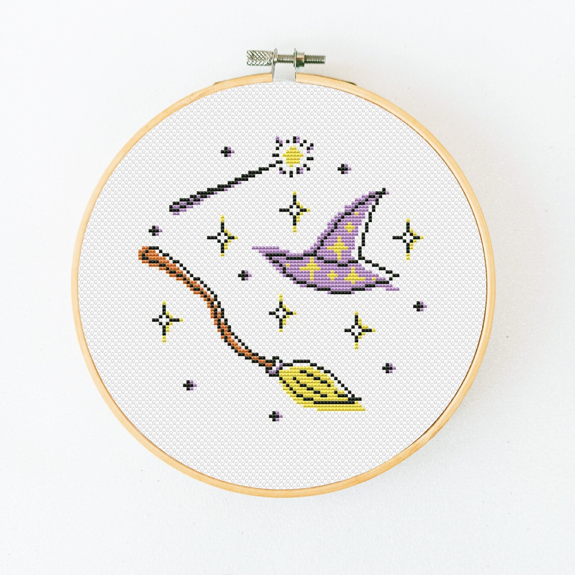 Magic Cross Stitch Pattern PDF Wizard Cross Stitch Mystical | Etsy