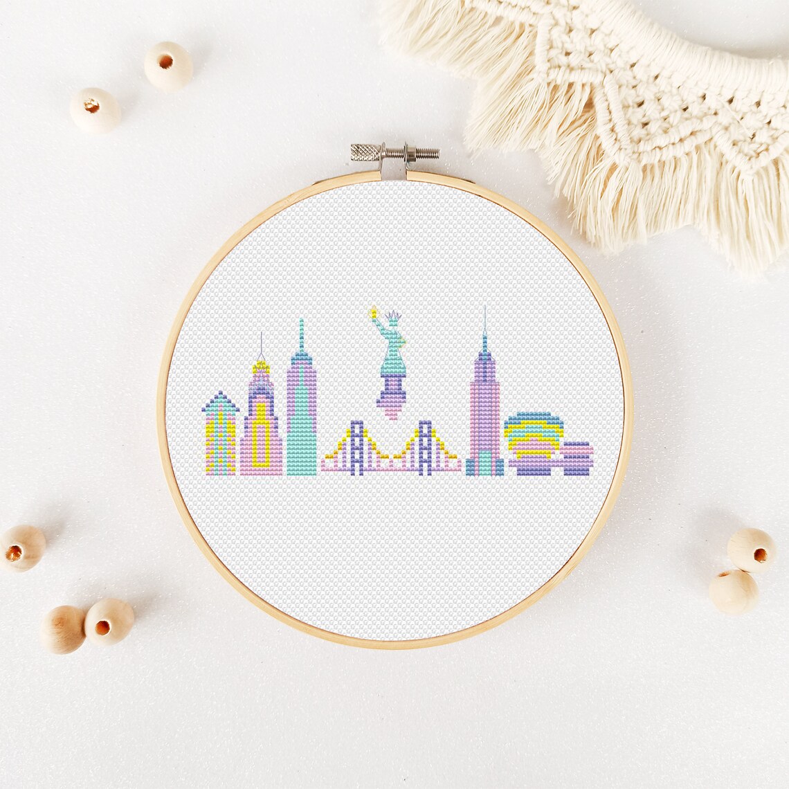 New York Cross Stitch Pattern PDF City Cross Stitch Skyline - Etsy