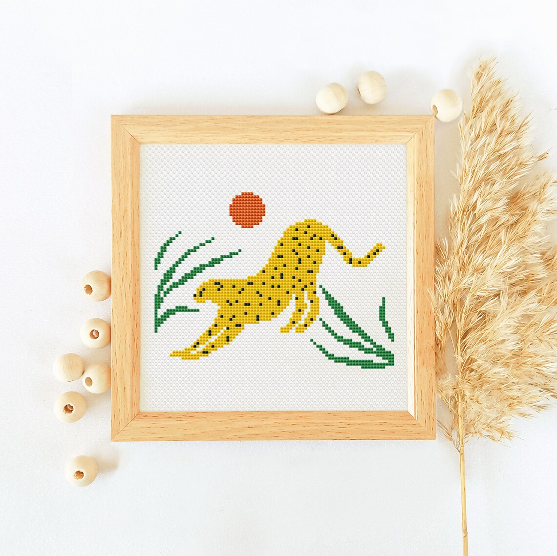 Cheetah Cross Stitch Pattern PDF Boho Cross Stitch Jungle - Etsy UK