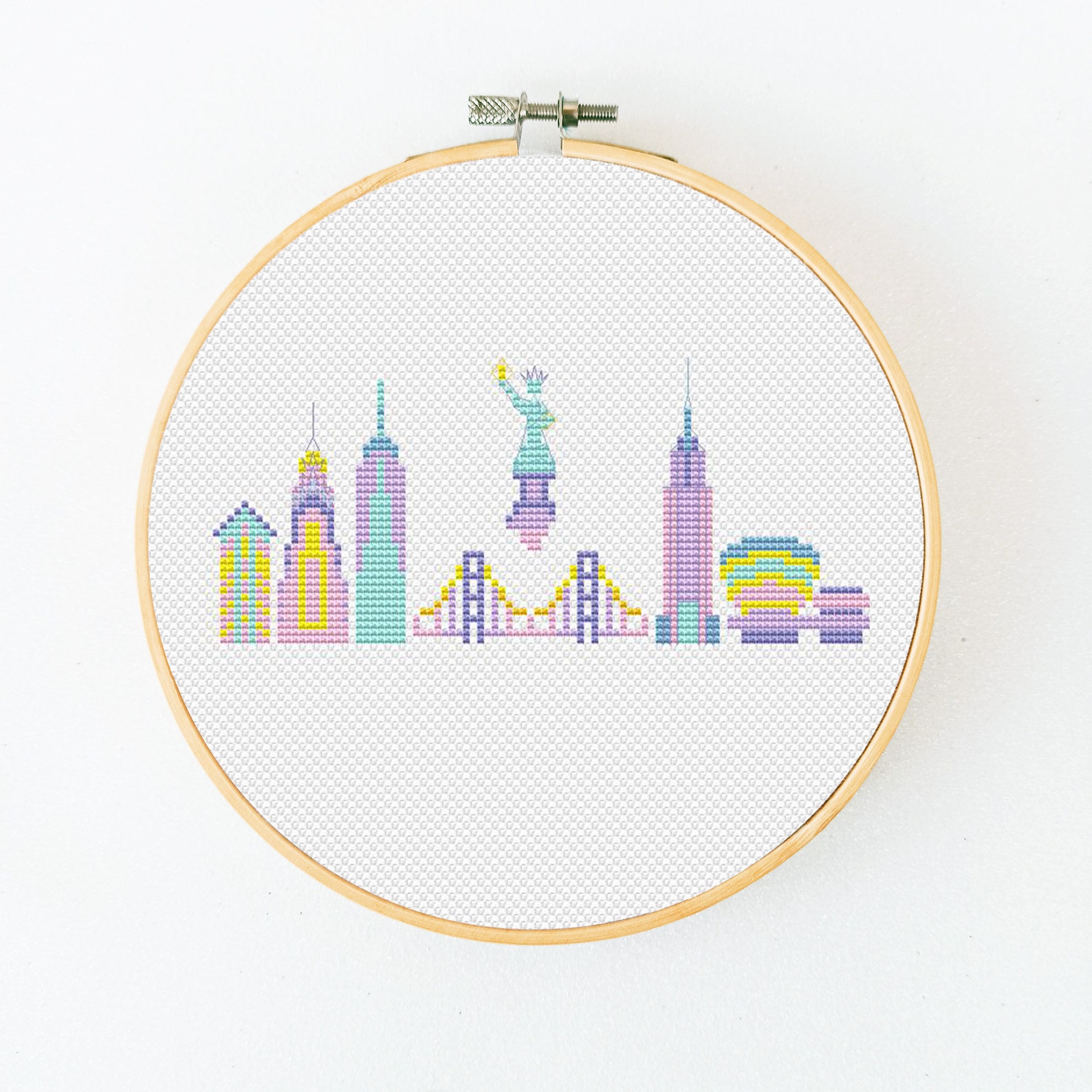 New York Cross Stitch Pattern PDF City Cross Stitch Skyline Etsy