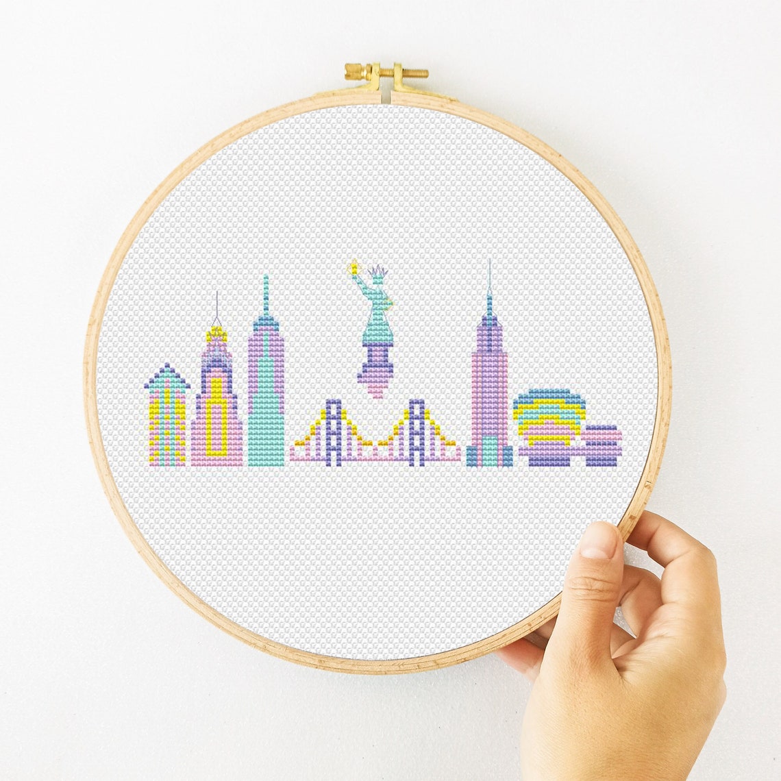 New York Cross Stitch Pattern PDF City Cross Stitch Skyline - Etsy