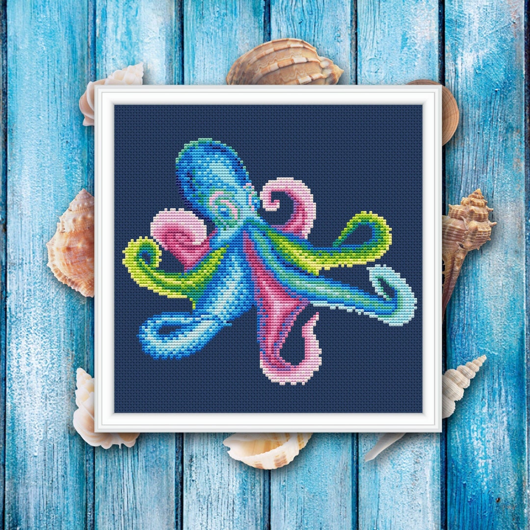 Octopus Cross Stitch Pattern PDF Sea Animal Cross Stitch - Etsy