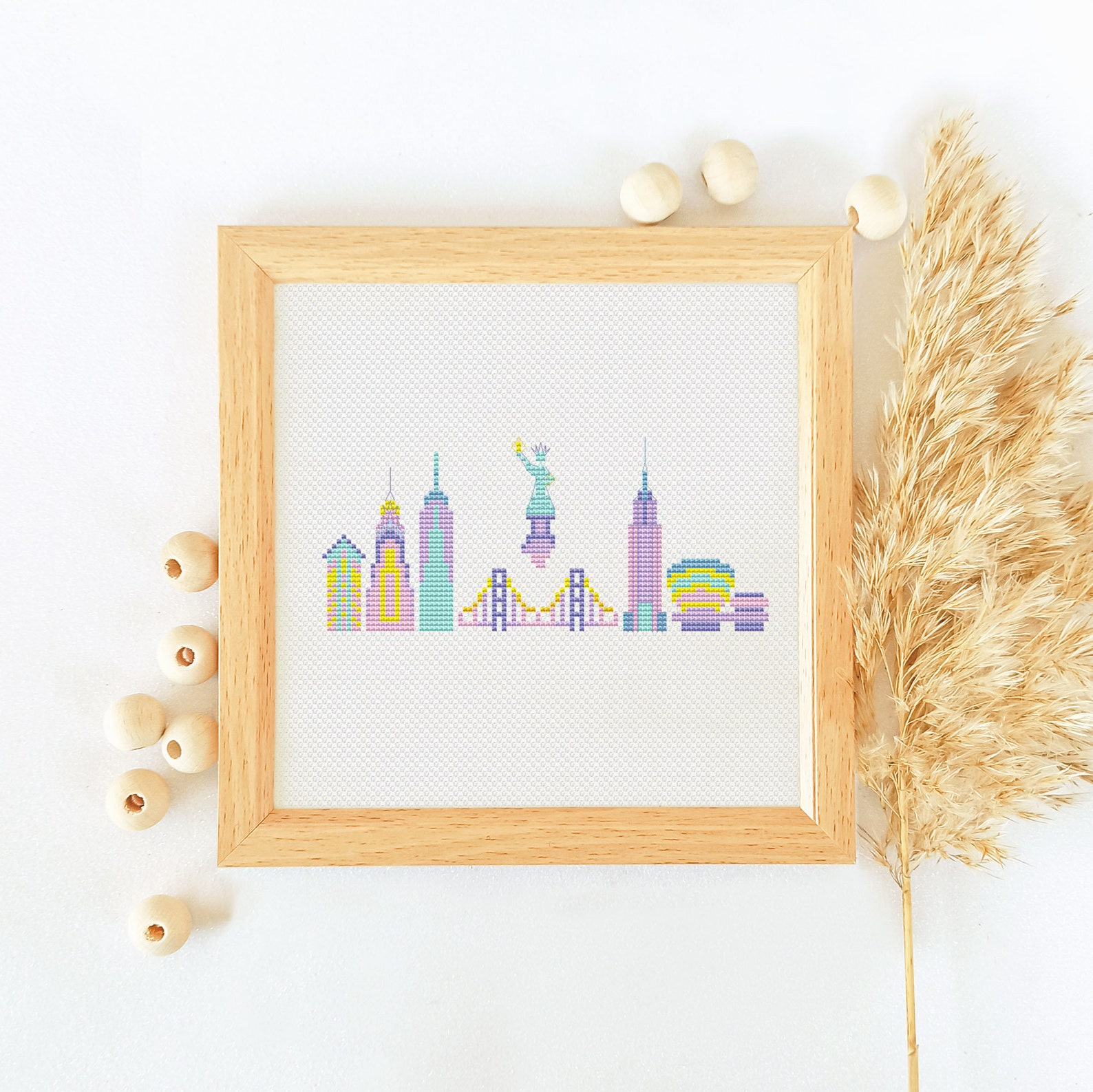 New York Cross Stitch Pattern PDF City Cross Stitch Skyline - Etsy