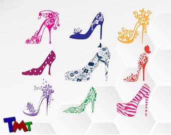 high heel template etsy
