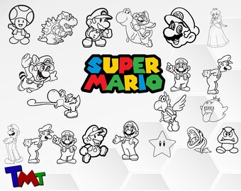 Download Super mario svg | Etsy