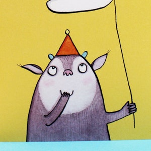 Erster Geburtstag, Happy Birthday, ein Jahr alt, Kindergeburtstag, Ganz Schöne Monster, Erste Geburtstagskarte, Jungen, Mädchen, Monsterkarte