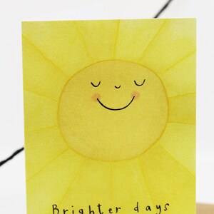 Hellere Tage kommen Karte, Sonnenschein, Positivität, positive Karte, mentale Gesundheit, Freunde, Lieben, Vermisste, aufmuntern, runterfühlen