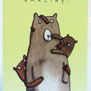 ¡Eres fabuloso! tarjeta ilustrada. Dia del padre. Día de la Madre. nuevos abuelos. Nuevos padres. Mamá. Papá. tarjeta de madre soltera. tarjeta monoparental