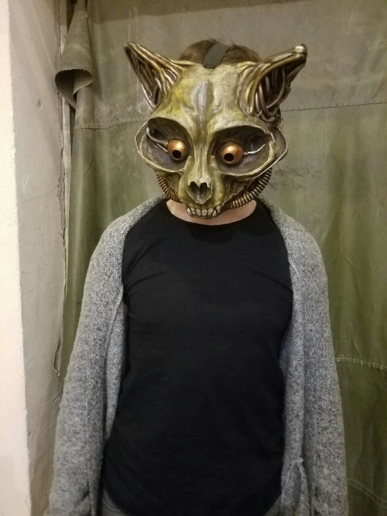The Cheshire Cat's Cyberpunk Mask | Etsy