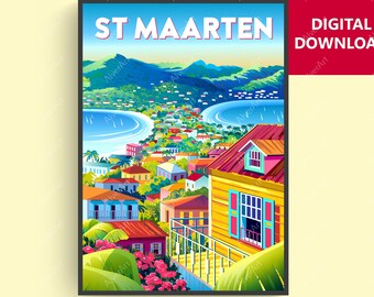 St Maarten Poster | Etsy
