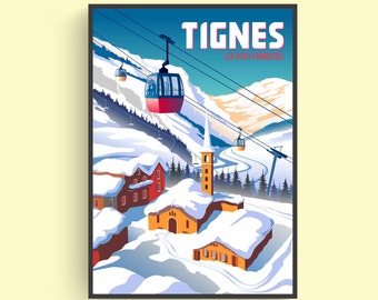 The French Alpine Road VINTAGE TRAVEL POSTER 24X36 Colorful Route PRIZED HOT