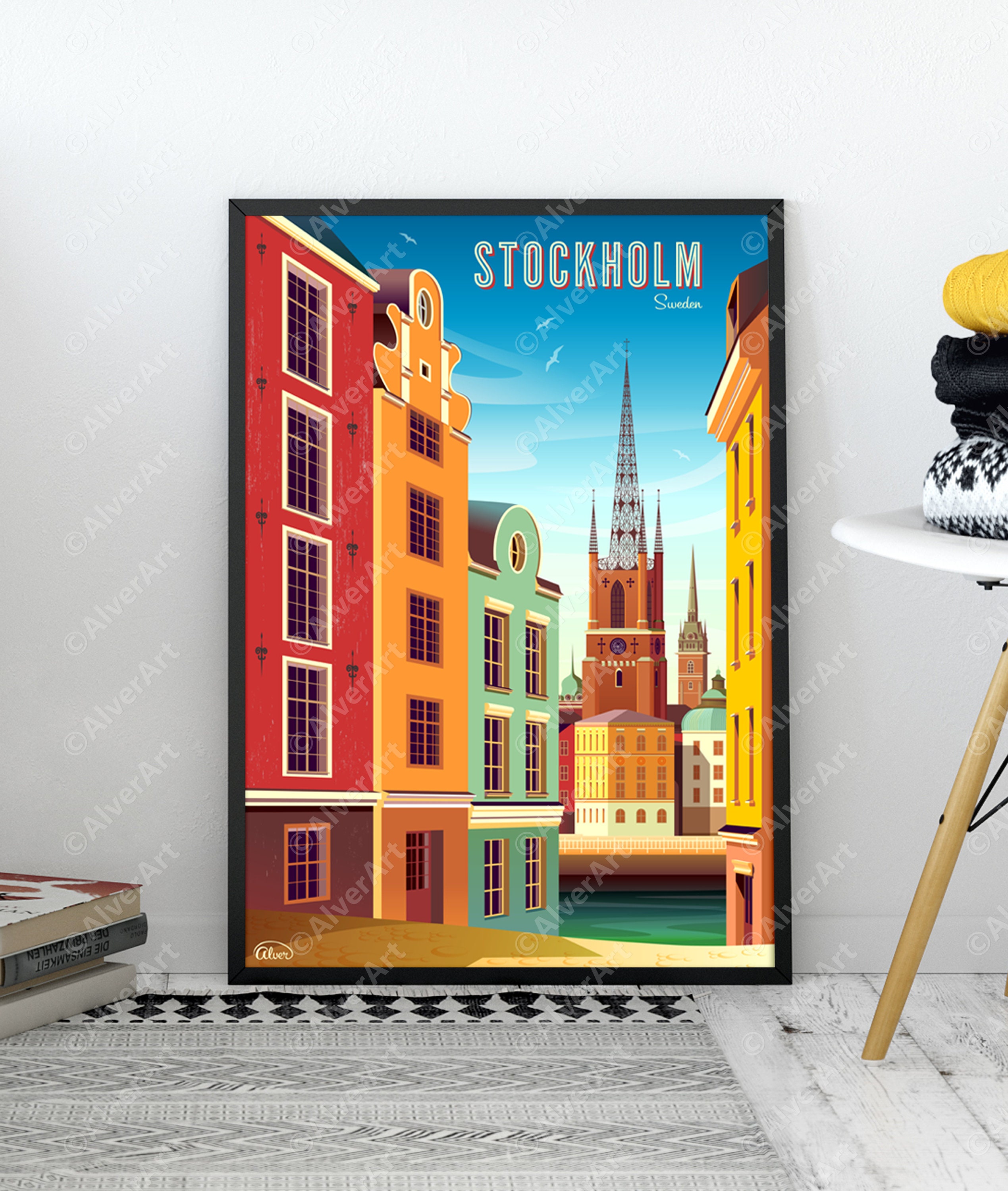 Stockholm Poster Sweden Poster Stockholm Sweden Old City Etsy