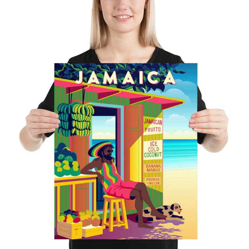 Caribbean Art Caribbean Poster Jamaica Poster Jamaica Etsy