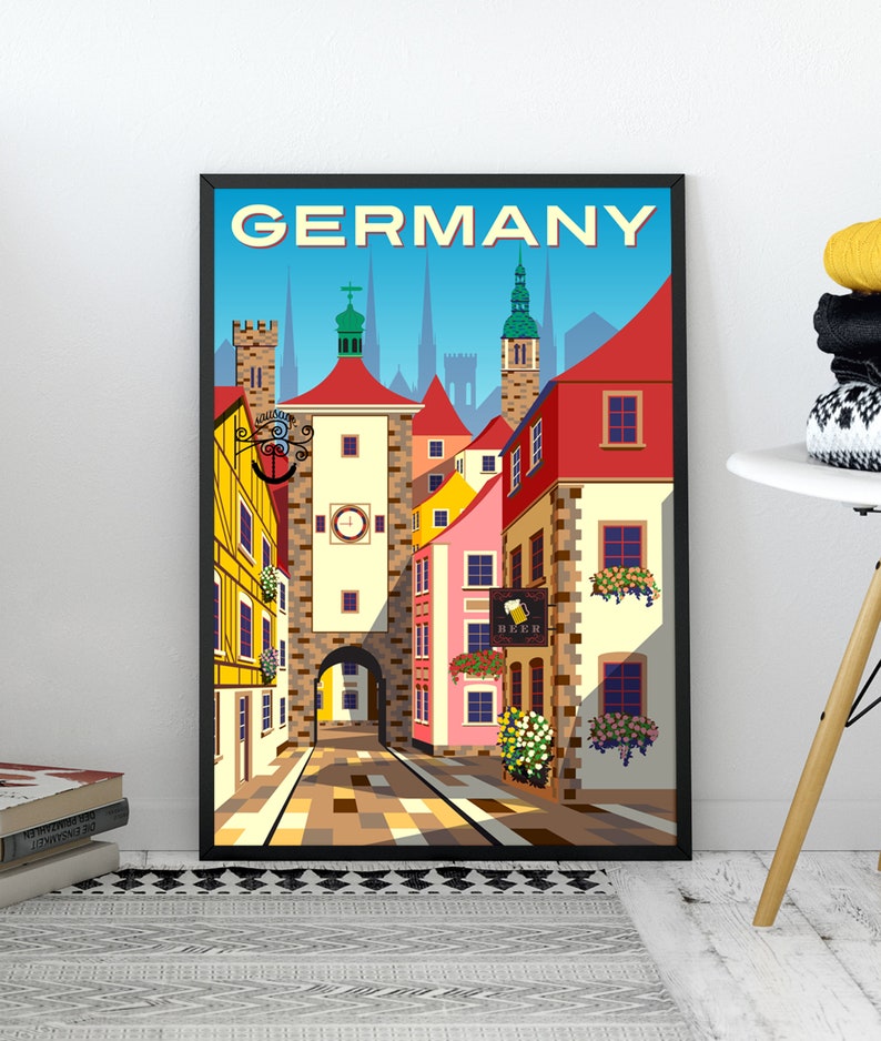 Germany Poster Germany Travel Digital art Printable Wall | Etsy