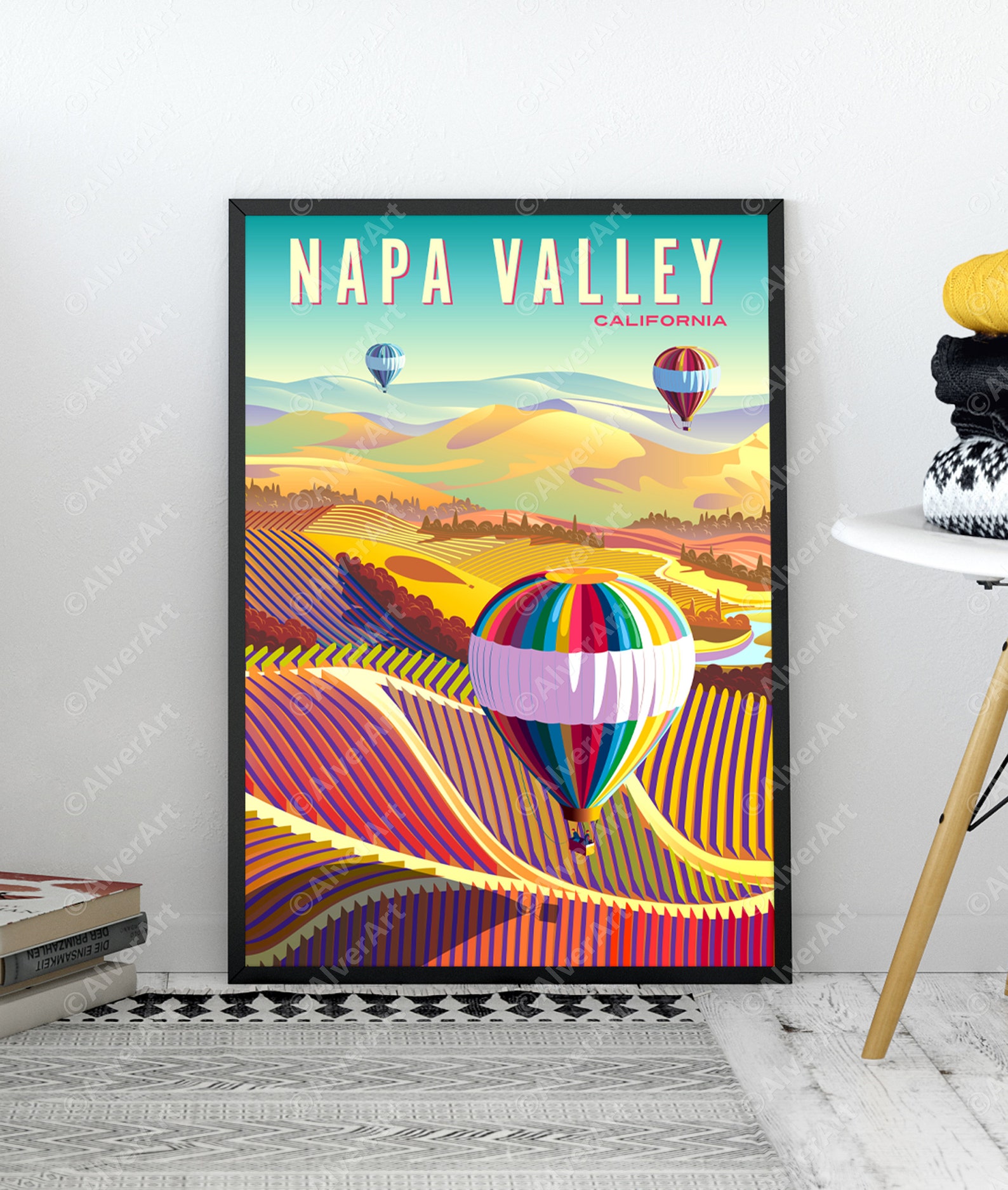 Napa Valley Poster Napa Valley Art USA Poster American Etsy