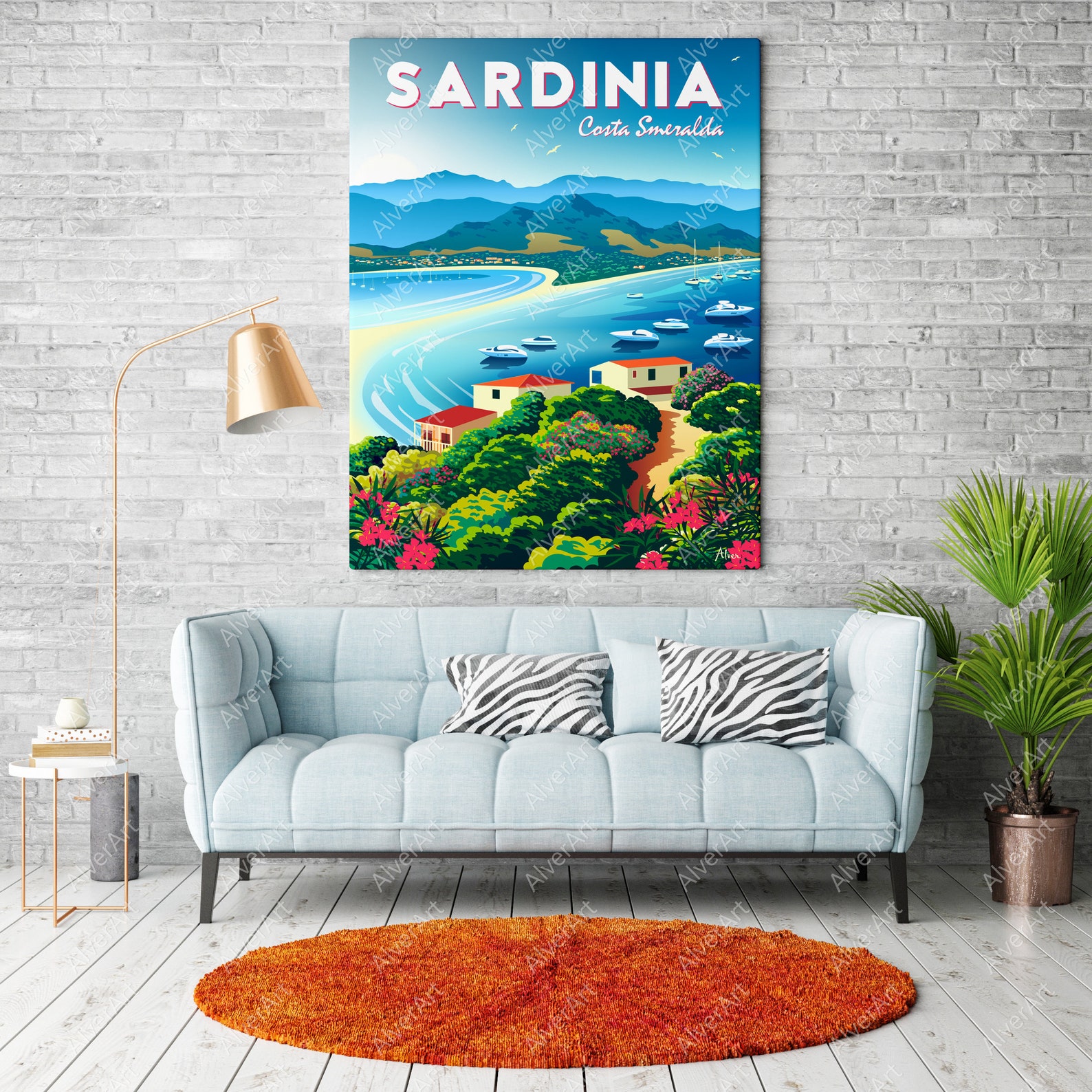 sardinia travel poster