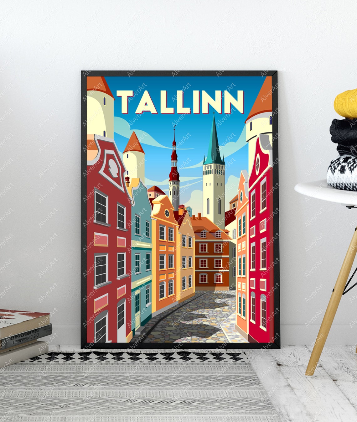 Tallinn Travel Poster Estonia Poster Tallinn Print Europe Etsy