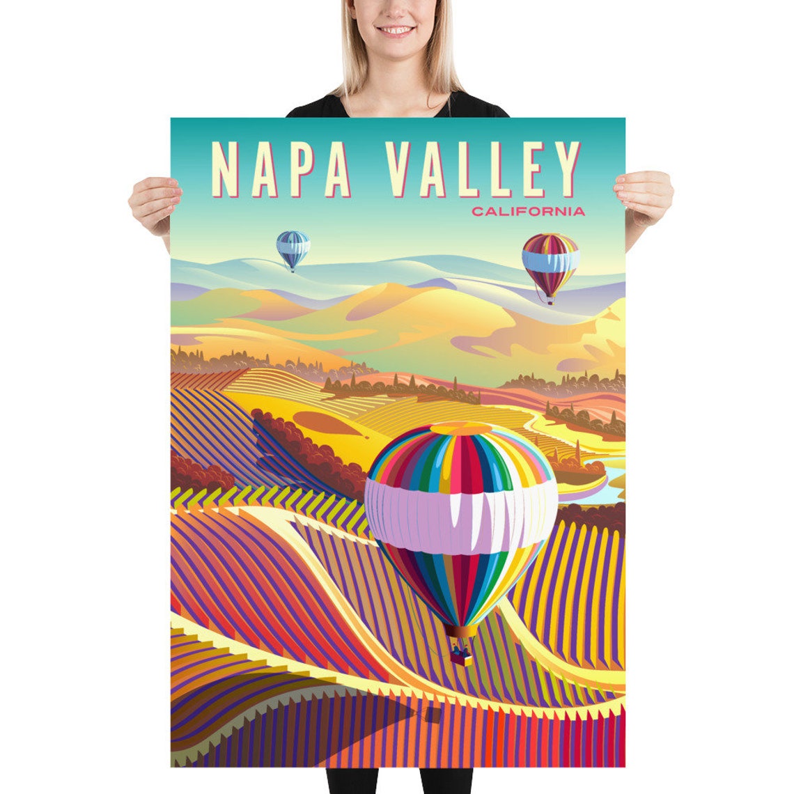 Napa Valley Poster California Print California Poster Hot Etsy
