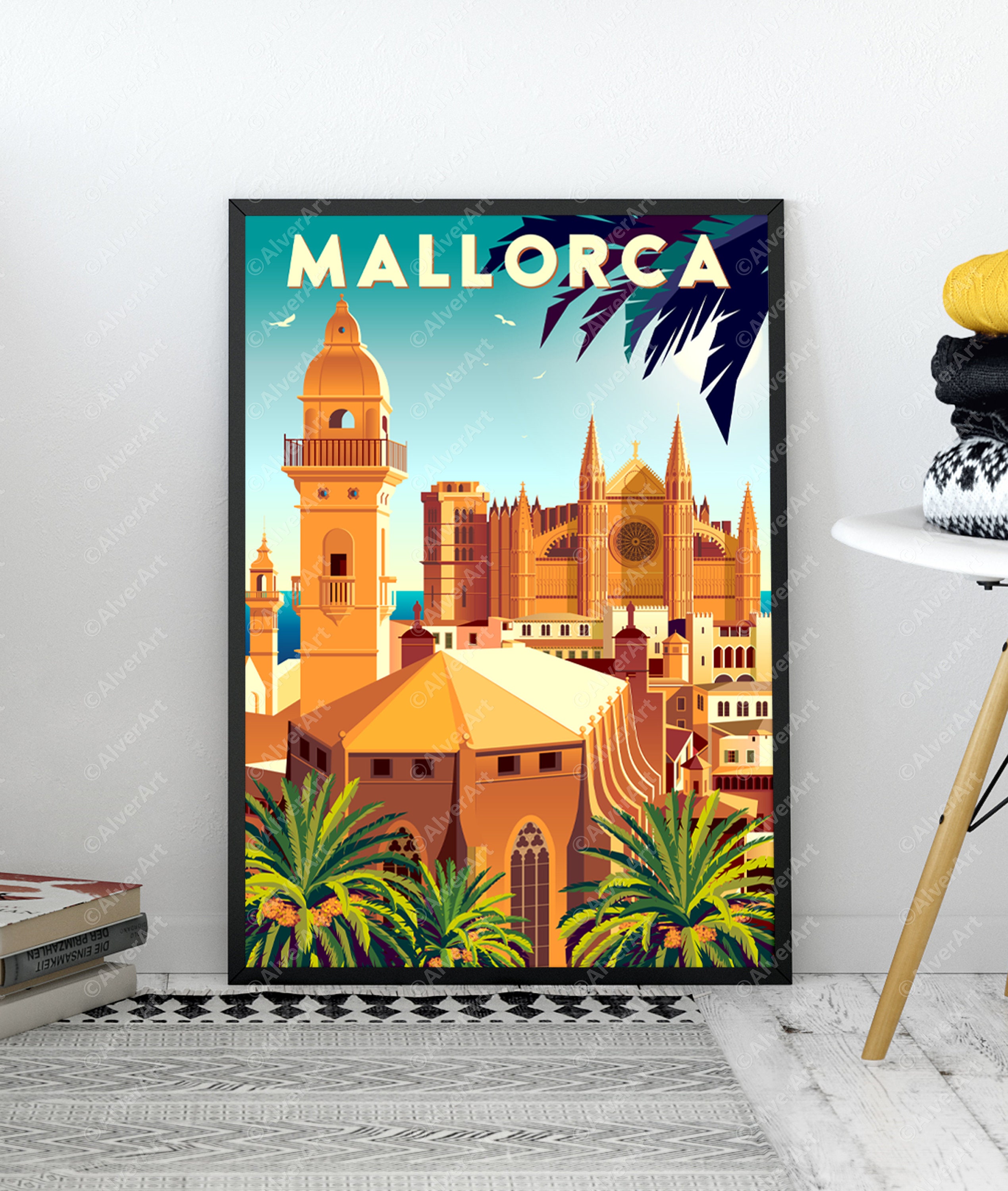 Spain Poster Spain Print Mallorca Poster Palma de Mallorca Etsy