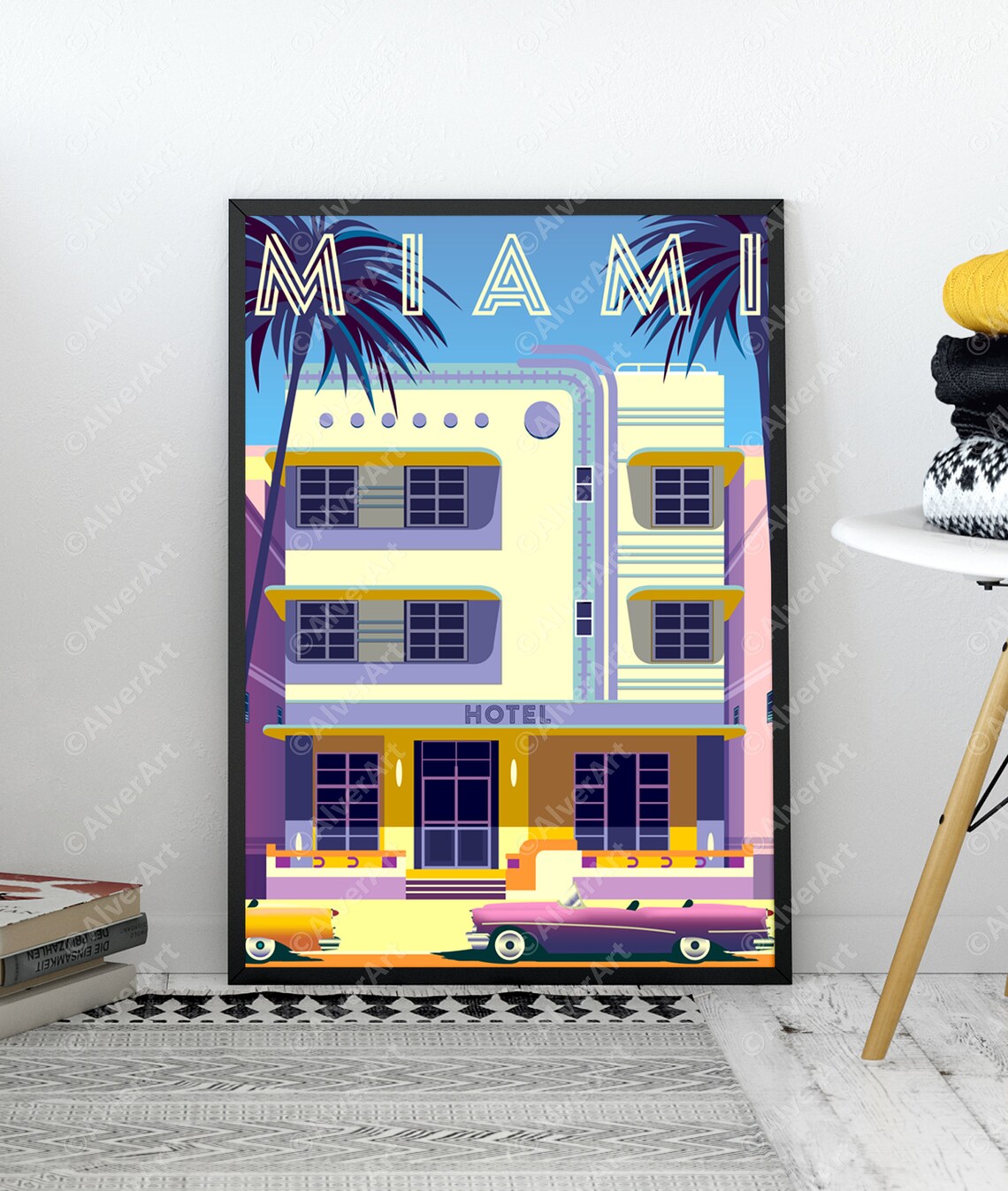 Cartel de Miami conjunto de 4 carteles de Miami set digital Etsy