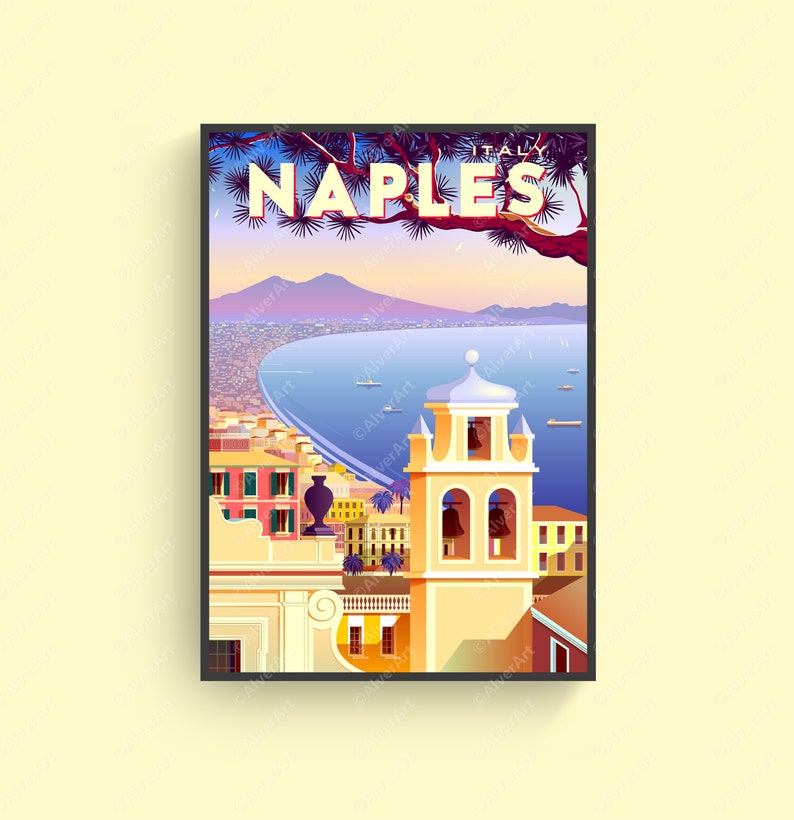 Italie Affiche Naples Poster Italie Print Art mural italien Etsy