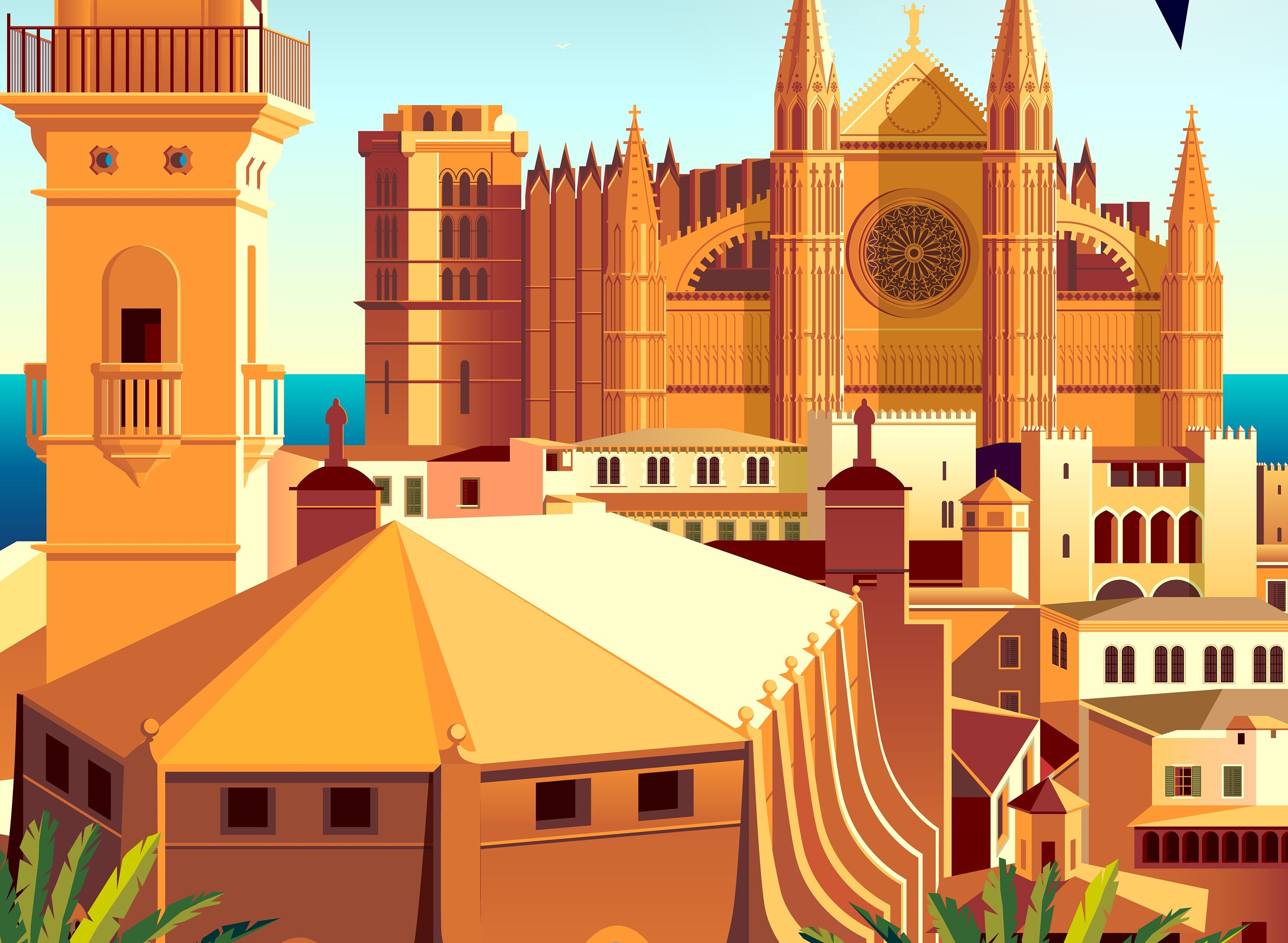 Spain Poster Spain Print Mallorca Poster Palma de Mallorca Etsy