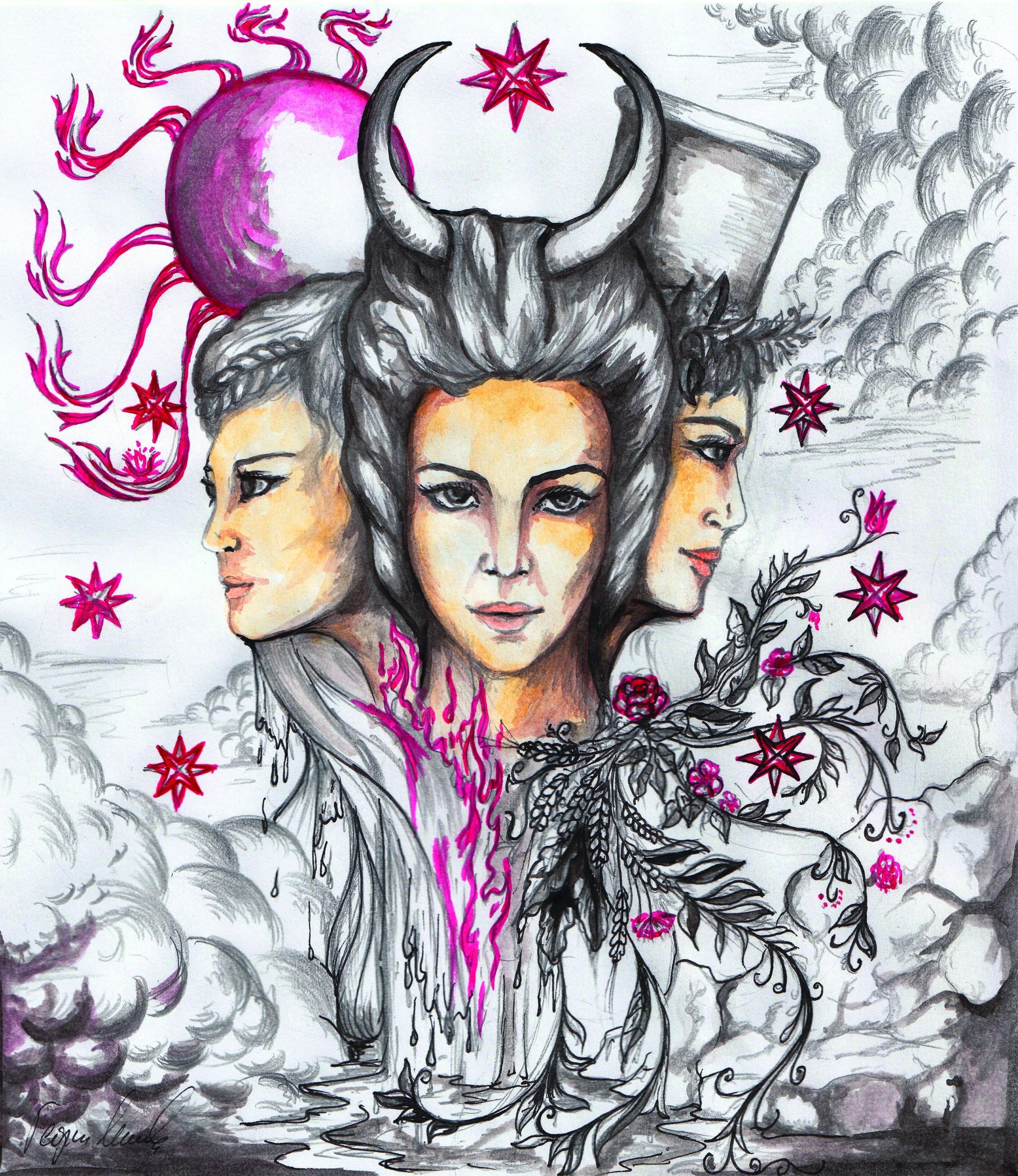 Геката эскизы тату