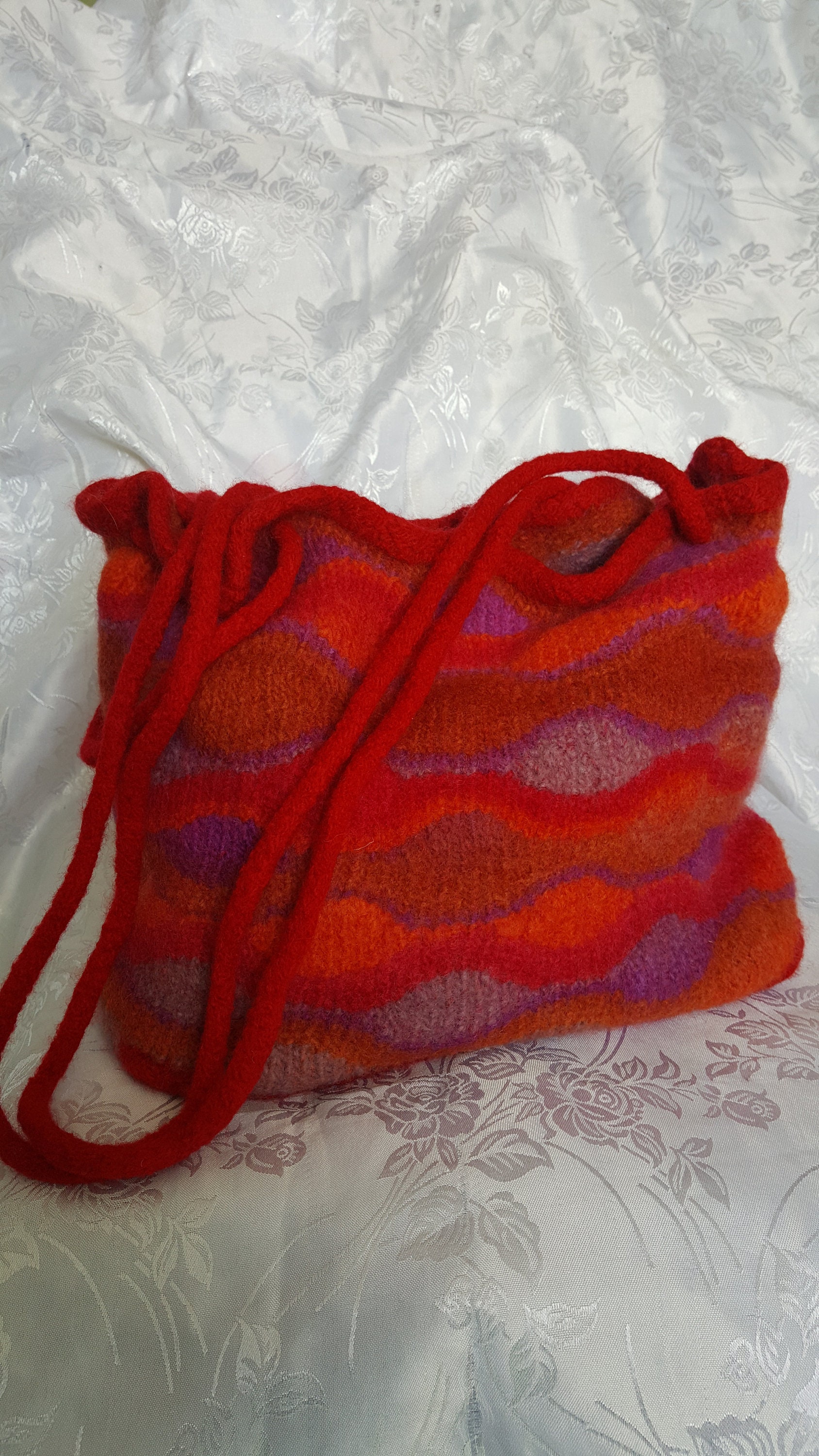 Hand Knitted Felted Bag Etsy