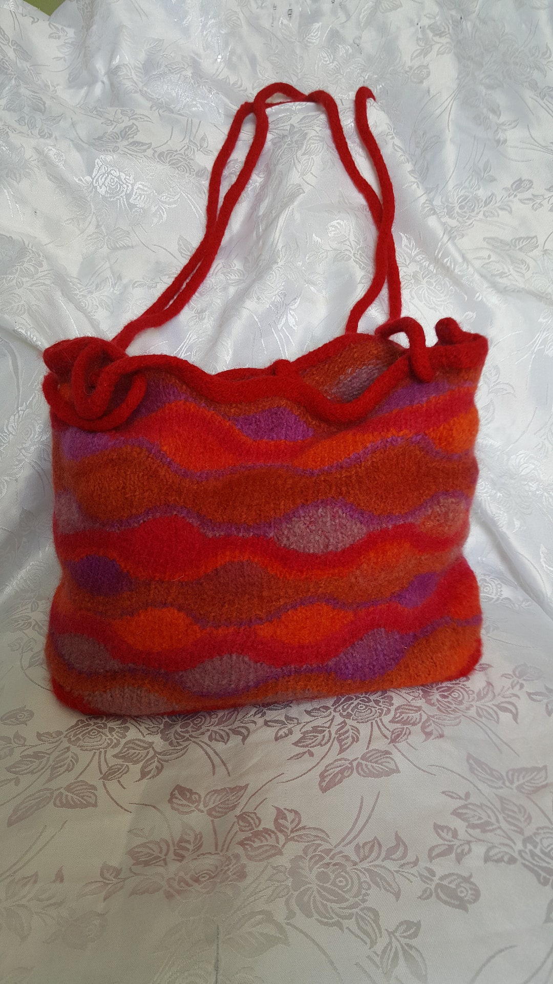 Hand Knitted Felted Bag Etsy