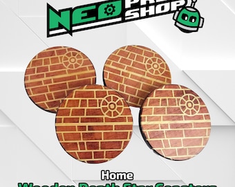 Death Star Wooden Coaster (Set of 4)