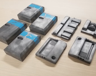 Cara Dune Inspired Belt Greebles Set: Resin Cold Cast