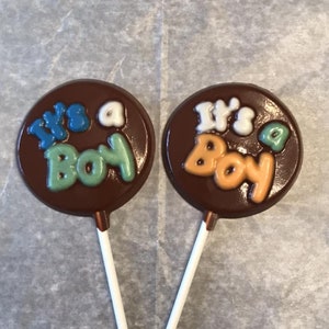 It&#39;s a Boy Chocolate Suckers