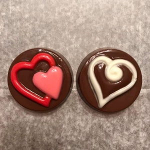 Heart Themed Chocolate Covered Cookies