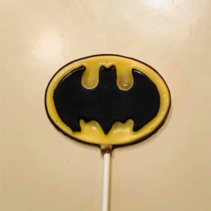 Caped Crusader Chocolate Suckers