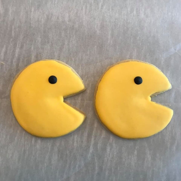 Yellow Arcade Face Sugar Cookies