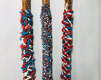 Red, White & Blue Pretzels