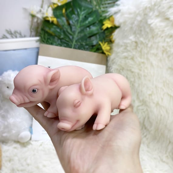 Buy Reborn Silicone Mini Baby Pig Full Body Lifelike Piglet