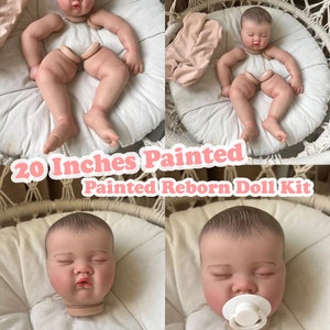 Reborn Doll Kit 20 Inches Newborn Baby Elijah Kit Painted DIY Doll Parts Handmade Reborn Baby Doll Kit painted Doll