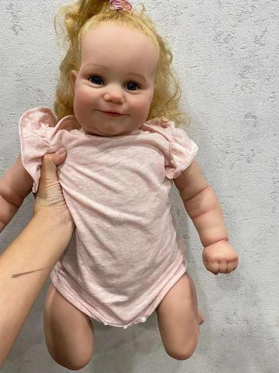  Pinky Reborn 50cm Reborn Baby Doll 20inch Newborn Toddler Real  Soft Touch Ma with Hand-Drawing Hair Handmade Doll : Toys & Games