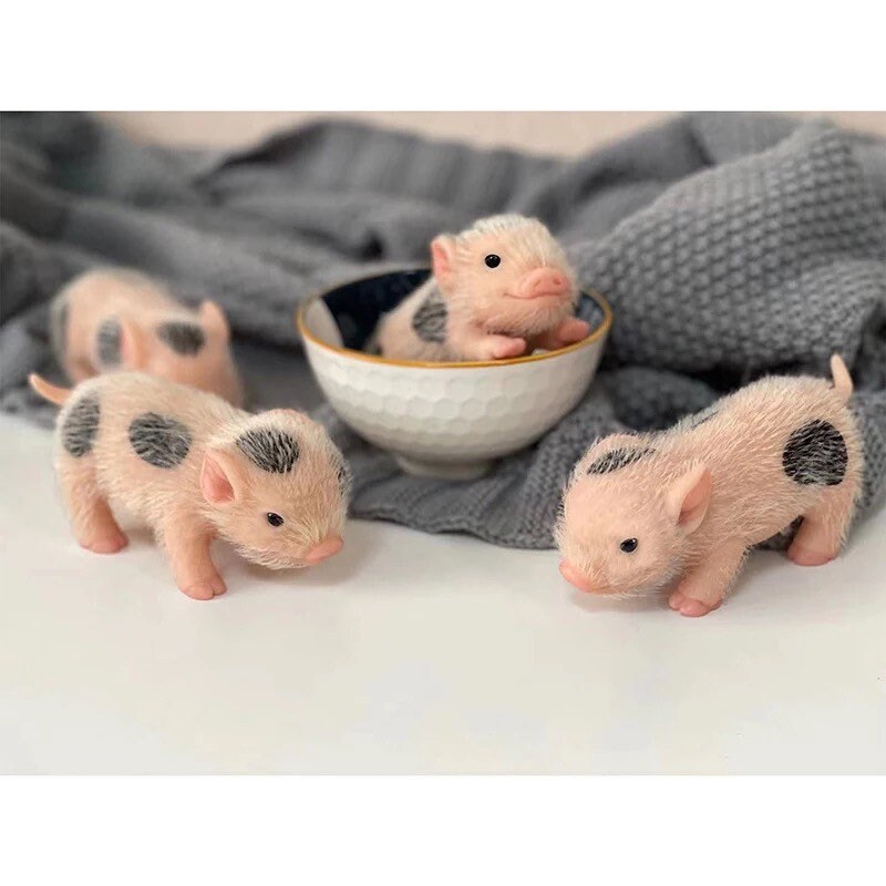 Idoreborn IDOREBORN 5 Inches Mini Full Silicone Piglet Lifelike