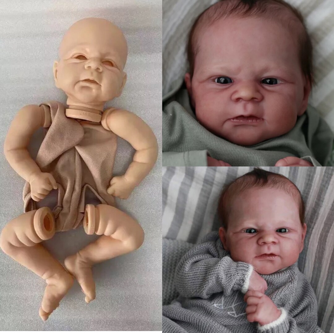 17 Inches Reborn Kit Baby Elijah Soft Vinyl Parts Unpainted Blank DIY Doll Kit With Eyes Etsy