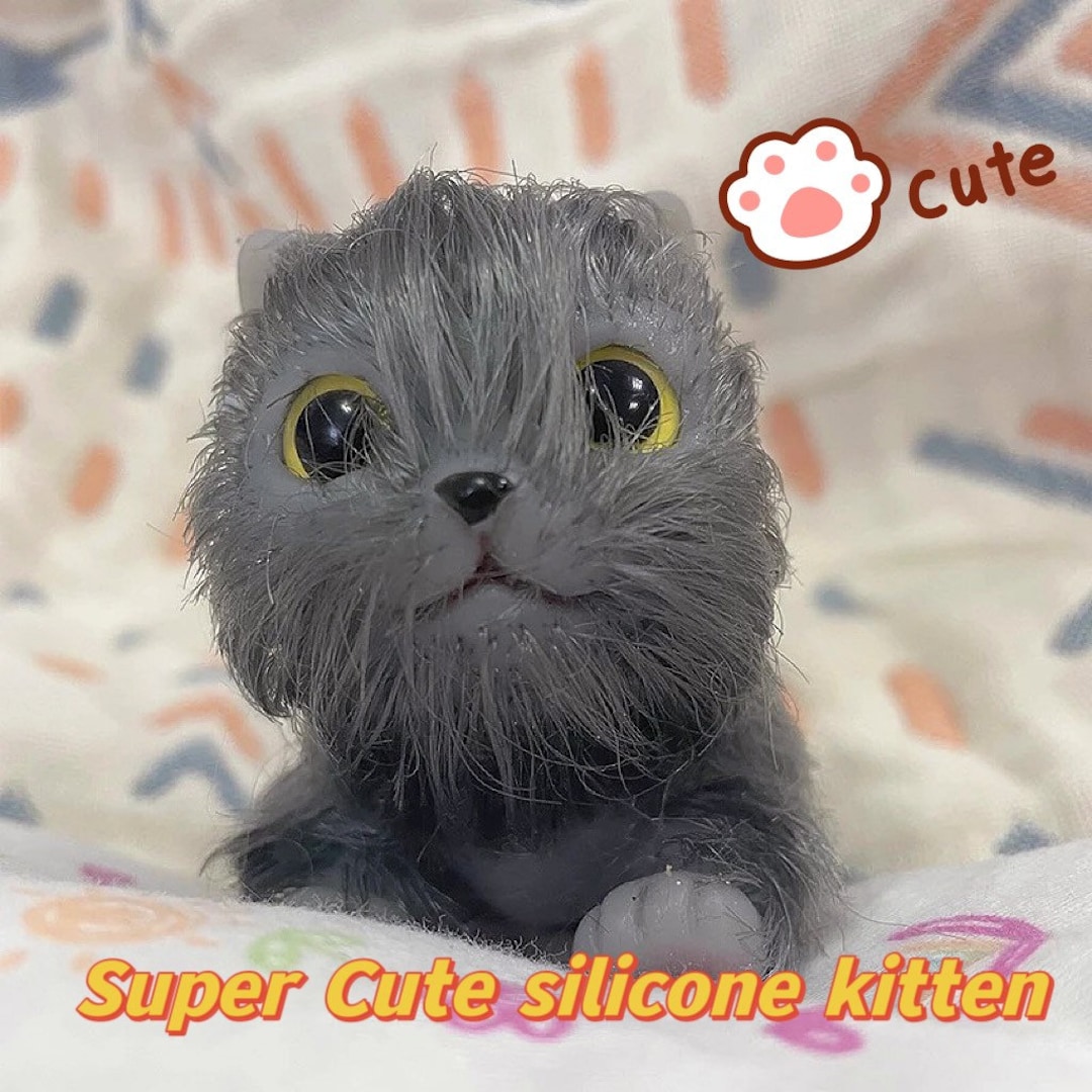 Reborn Silicone Mini Cats Full Body Lifelike Kitten 5inches Etsy