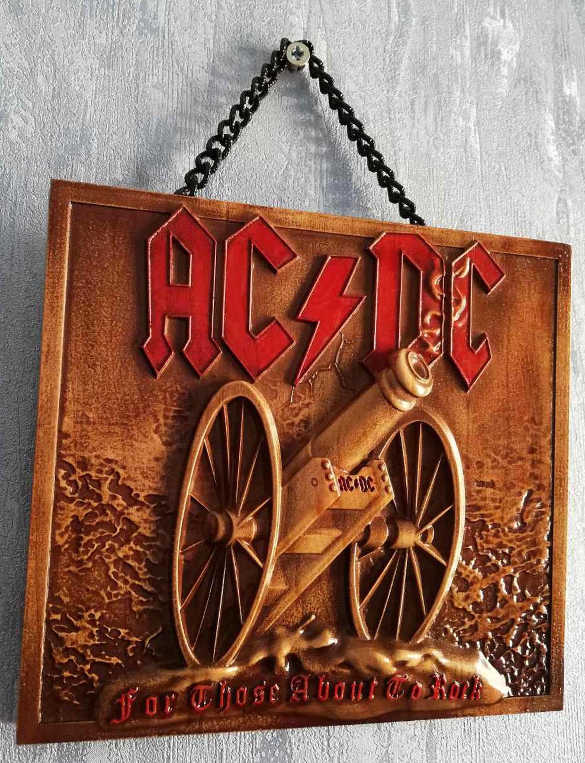 AC DC item from wood cd size for music fan | Etsy