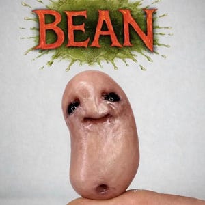 Mini Bean Sculpture – Weird Handmade Polymer Clay Oddity – Creepy Creature Collectible