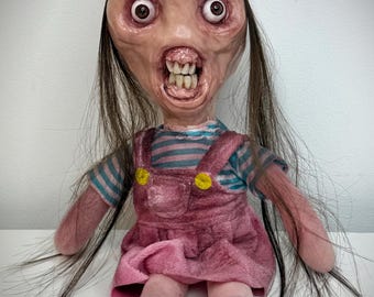 Muñeca de juguete modificada – Escultura de muñeca de terror – Rareza extraña hecha a mano en arcilla polimérica