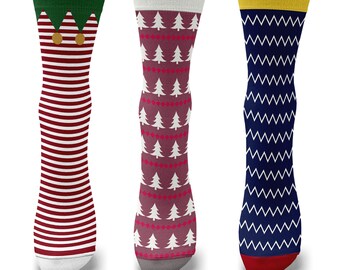 Christmas Socks Set | Colorful Holiday Festive Gift Box (3-Pairs)