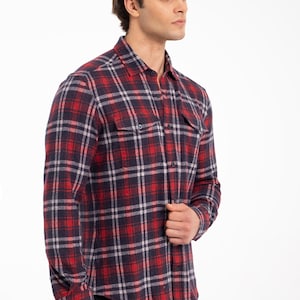 Vintage Lumberjack Flannel Plaid Men&#39;s Shirt, Long Sleeve Shirt, Button Down Shirt